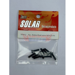 TEAM SOLAR HEX BUTTON HEAD SCREW (10PCS)  3MM 